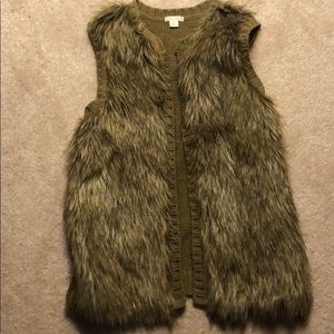 Tan fur vest